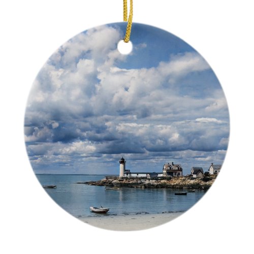Annisquam Lighthouse, Gloucester MA c1904 Ceramic Ornament