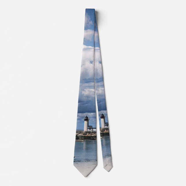 Annisquam Lighthouse, Gloucester MA c1904 Neck Tie (Front)
