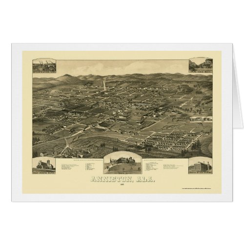 Anniston AL Panoramic Map _ 1887