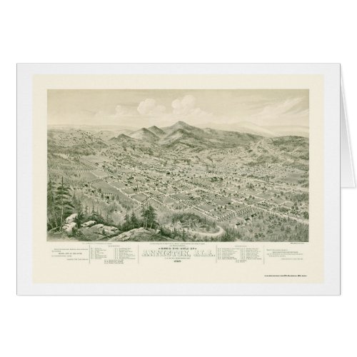 Anniston AL Panoramic Map _ 1888