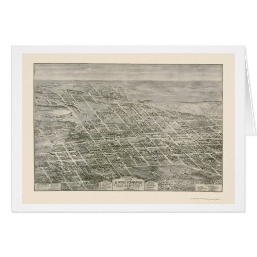 Anniston, AL Panoramic Map - 1903 Cards (Front Horizontal)