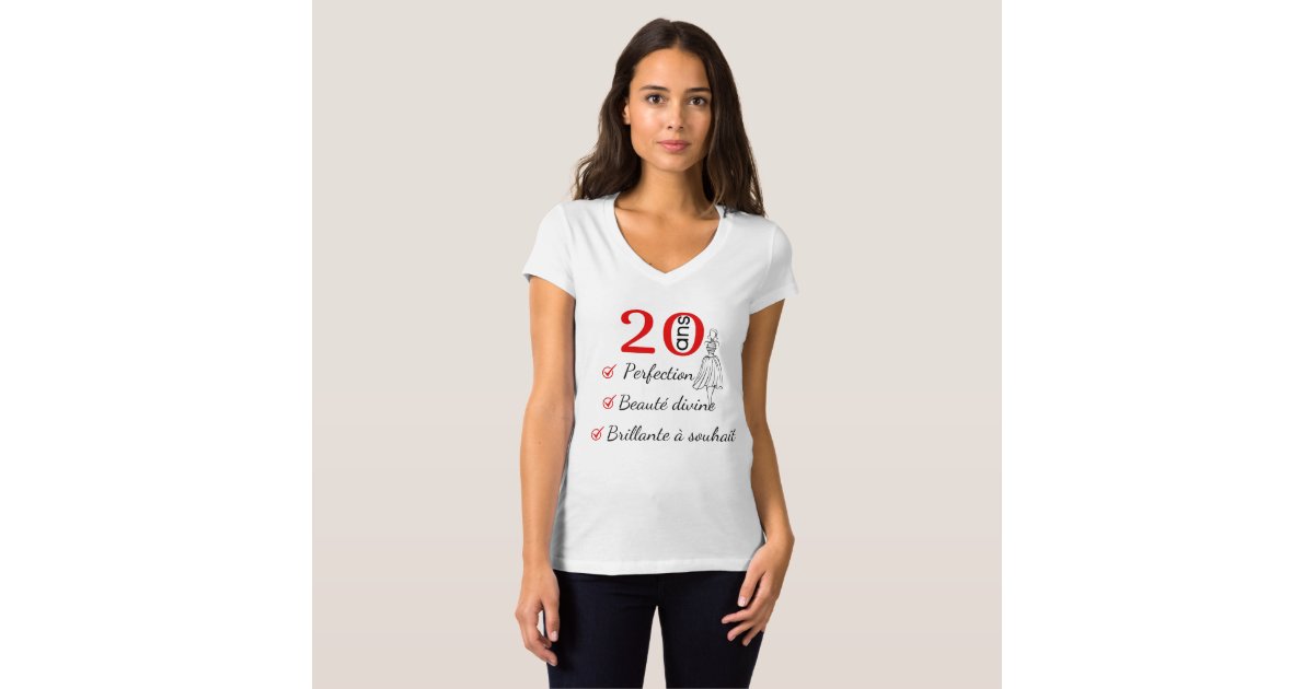 Anniversaire Ans Beaute Divine T Shirt Zazzle Com