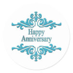 anniversary4t classic round sticker