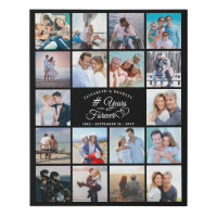 Anniversary 18 Photo Collage YEARS INTO FOREVER