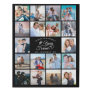 Anniversary 18 Photo Collage YEARS INTO FOREVER Faux Canvas Print
