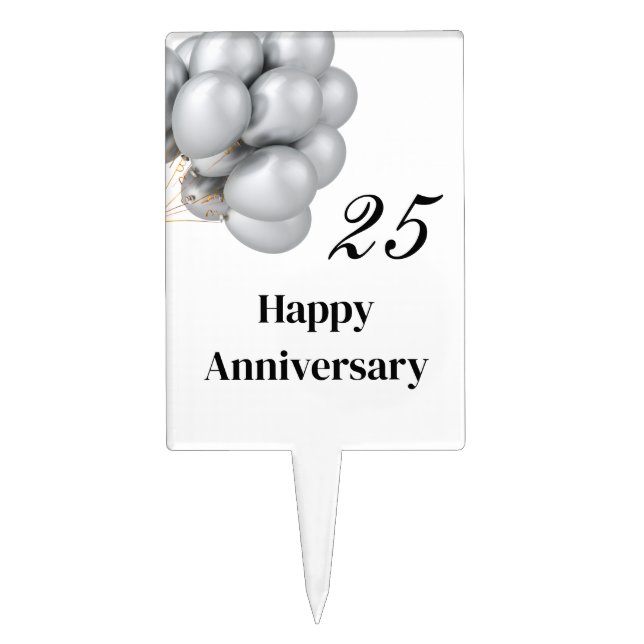 Anniversary 25 Dessert Topper (Front)