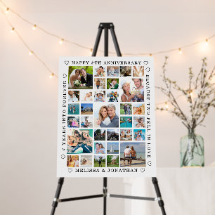 Anniversary 33 Photo Collage Custom Personalized Foam Board
