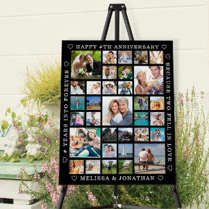 Anniversary 33 Photo Collage Custom Personalized Foam Board