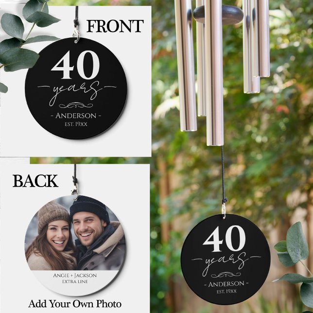 Anniversary 40 years Photo Wind Chime (Creator Uploaded)