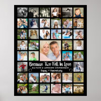 Anniversary 41 Photo Collage Custom Text and Color