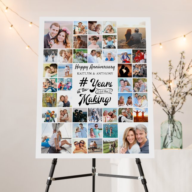 Anniversary 42 Photo Collage YEARS IN THE MAKING Foam Board (In Situ (Stand))