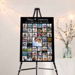 Anniversary 45 Photo Collage Personalized Foam Board