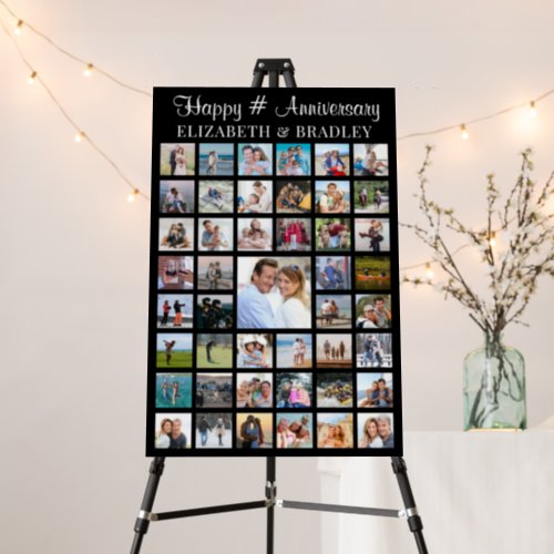 Anniversary 45 Photo Collage Personalized Foam Board