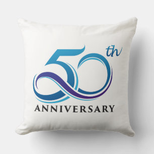 Anniversary 50th throw pillow