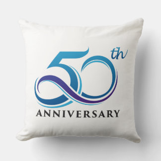 Anniversary 50th throw pillow