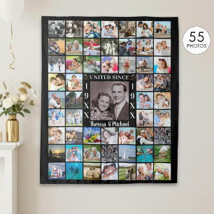 Anniversary 55 Photo Collage Memories Backdrop