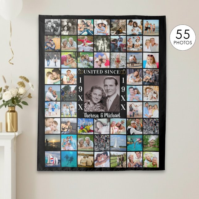 Anniversary 55 Photo Collage Memories Backdrop (Creator Uploaded)