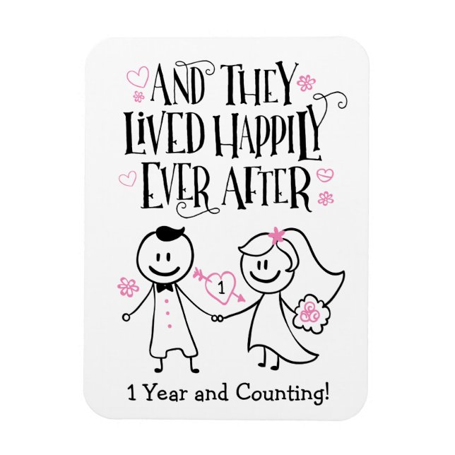 Anniversary, And They Lived Happily Ever Magnet (Vertical)