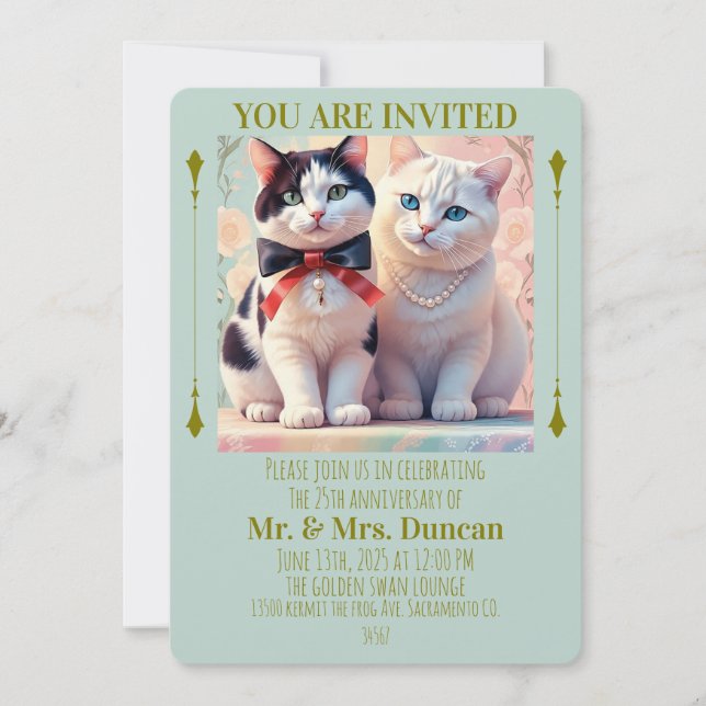 " ANNIVERSARY ANNOUNCEMENT INVITATION CARD " (Front)