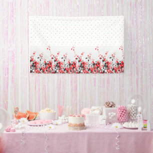 Anniversary Banner Custom Floral Sign