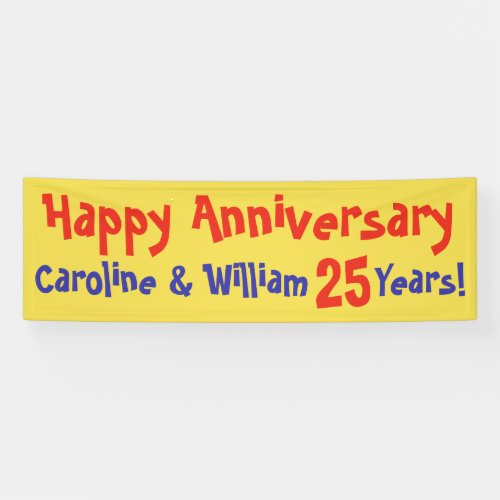 Anniversary Banner with Name and Number