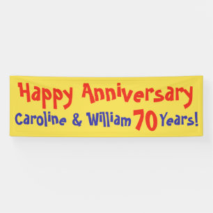 Anniversary Banner with Name and Number