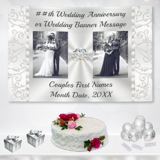 Anniversary Banners or Diamond Wedding Banner