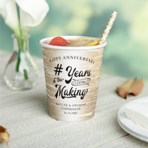 Anniversary Black Gold YEARS IN THE MAKING Paper Cups