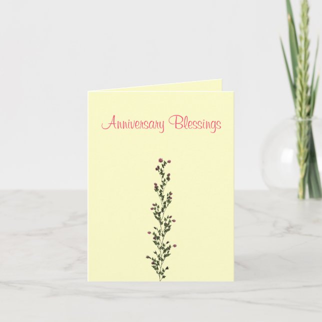 "Anniversary Blessings" Card (Front)