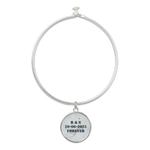 Anniversary Bracelet with Letter Charm 