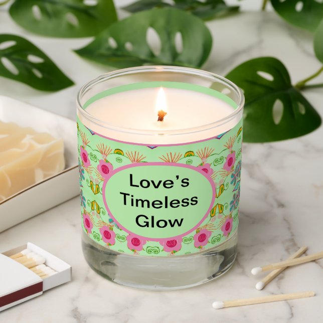 Anniversary-Candle – "Love’s Timeless Glow" Scented Candle (Lit)