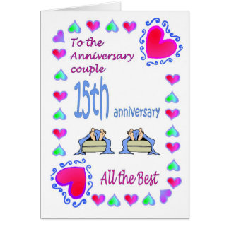 Anniversary card - 15th feet