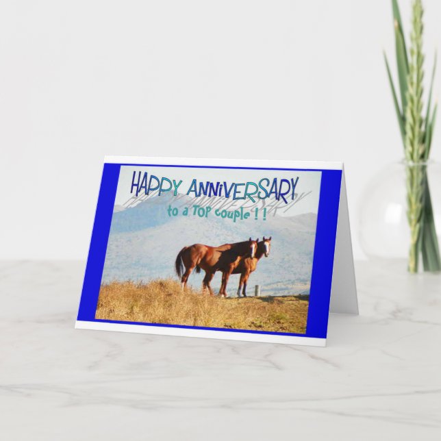Anniversary Card - A Top Couple (Front)