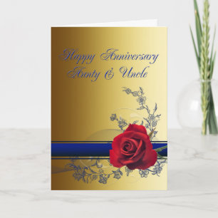 Anniversary card,Aunt & Uncle Card