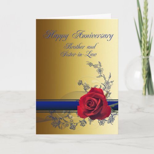 Anniversary card for Brother and Sister_in_law