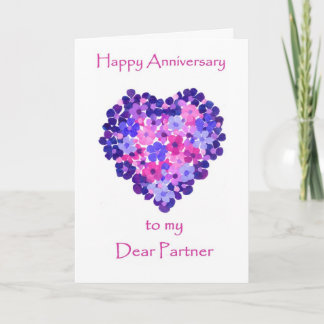 Anniversary Card for Partner - Flower Power