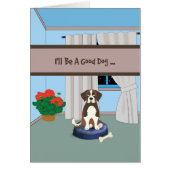 Anniversary Card from St. Bernard Illustrated Dog (Front)