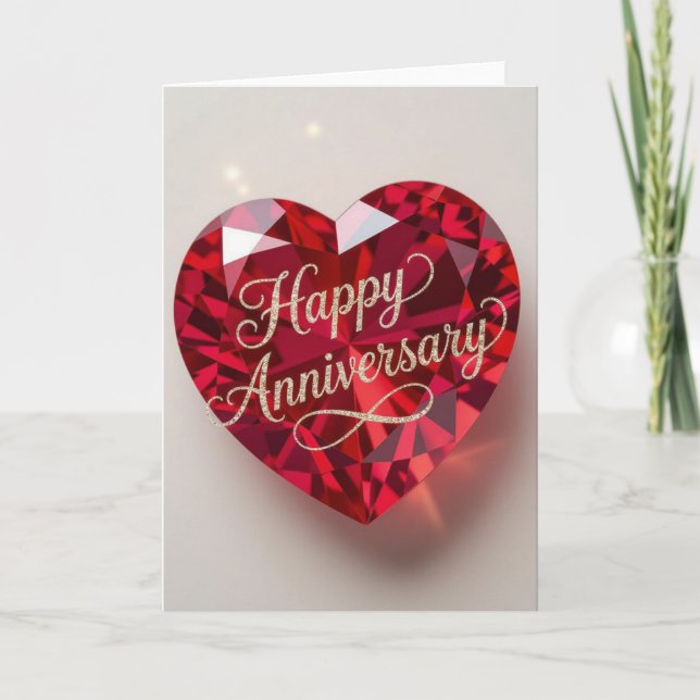 Anniversary Card, happy anniversary, wedding celeb Holiday Card (Front)