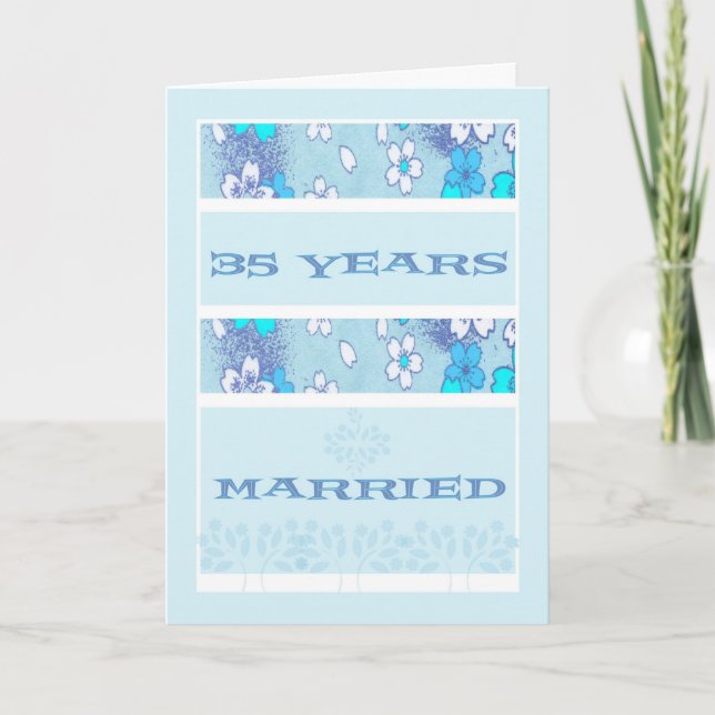 Anniversary Card in Lt. Blue, 35th. (Front)