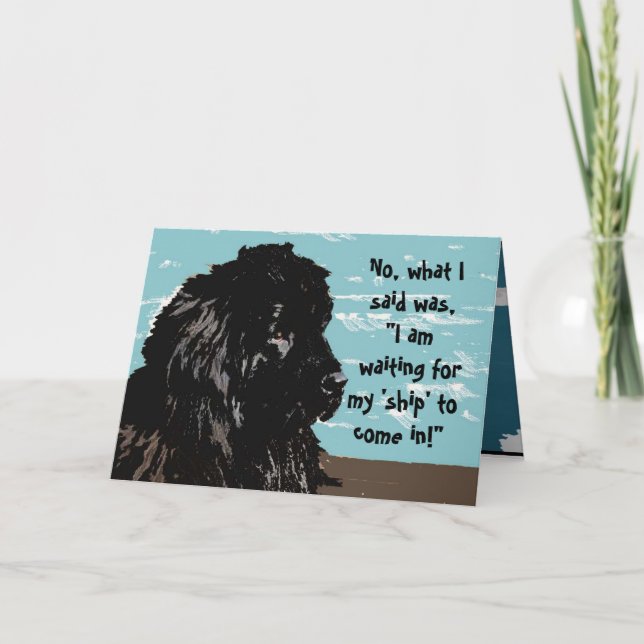 Anniversary Card~ Newfoundland Humor Card (Front)