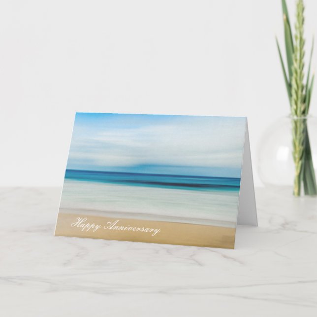 Anniversary card with Beautiful Beach Colors (Front)