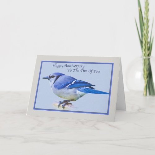 Anniversary Card with Blue Jay Bird