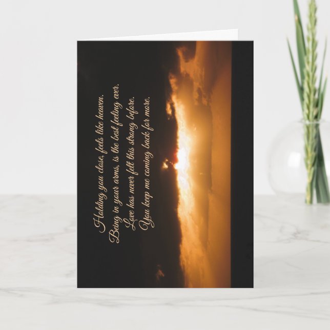 Anniversary card with sunset (Front)