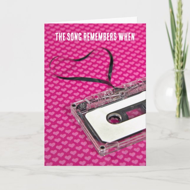 Anniversary Cassette Tape Heart Card (Front)