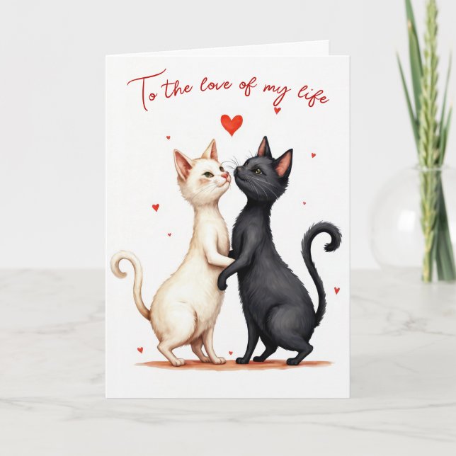 Anniversary Cats Slow Dancing Card (Front)