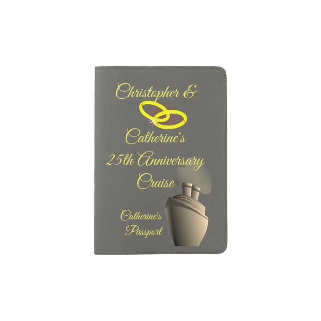 Anniversary Celebration Cruise Custom Passport Holder (Front)