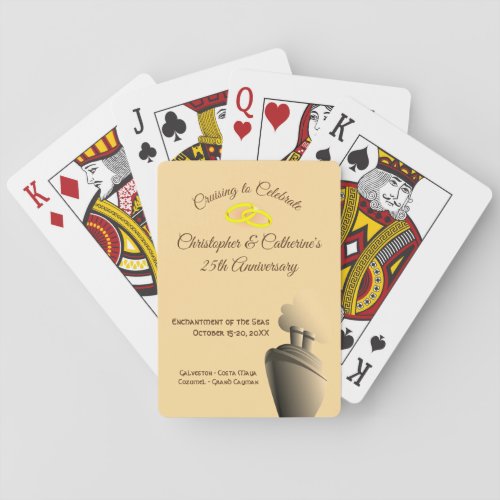 Anniversary Celebration Cruise Custom Poker Cards