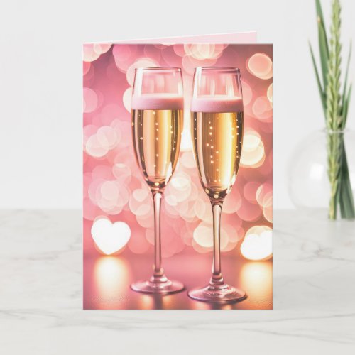 Anniversary Champagne Flutes Card
