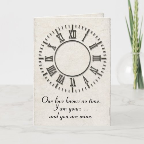 Anniversary Clock with No Hands  Card