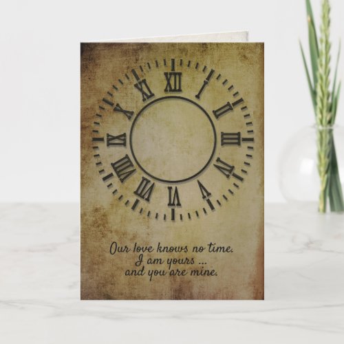 anniversary clock with no hands card